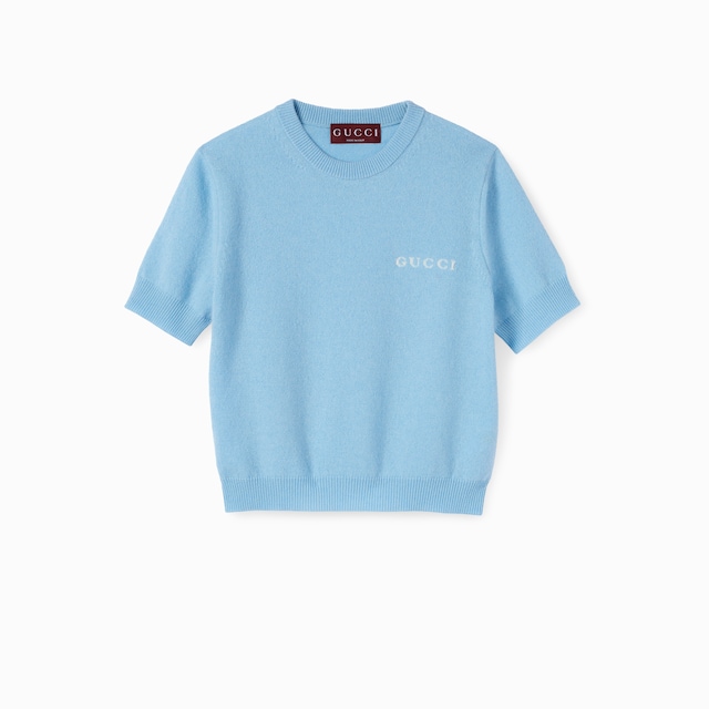 Cashmere top with intarsia