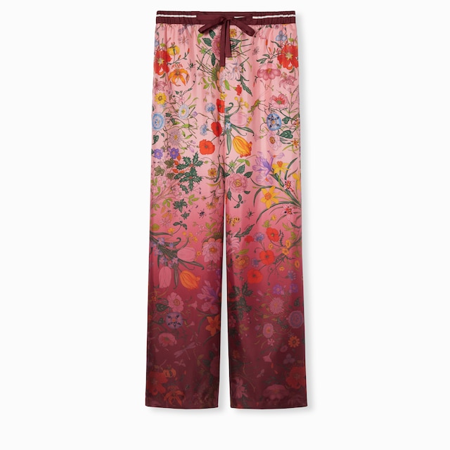 Pantalón de seda estampado