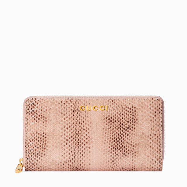 GUCCI スクリプト パイソン ジップアラウンドウォレット