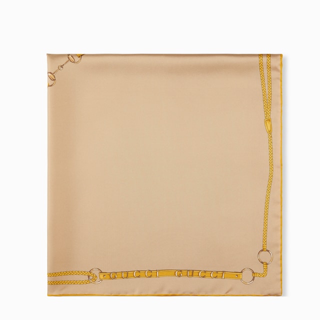 Printed silk twill carré