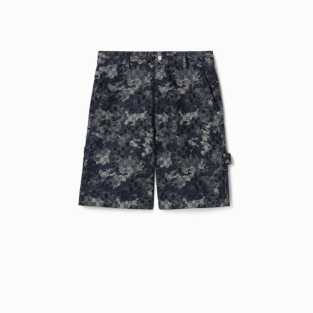 GG jacquard denim shorts