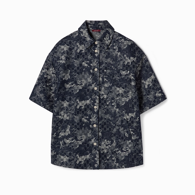GG jacquard denim shirt