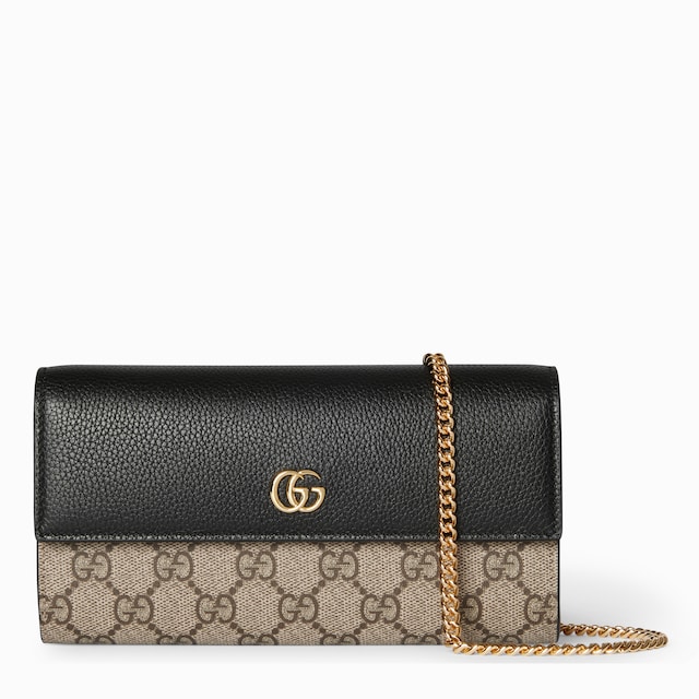 GG Marmont bi-color wallet on chain