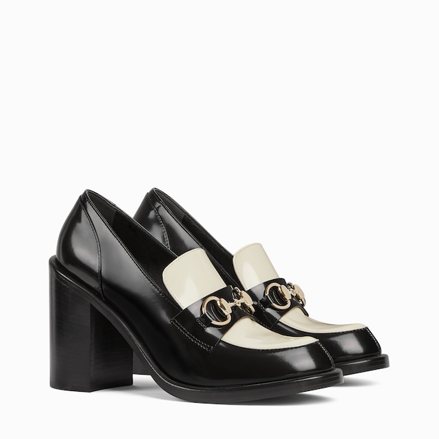 Women's heeled loafer with Horsebit