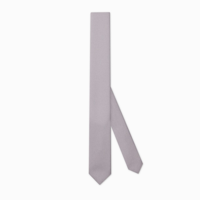 Crepe-effect silk blend tie