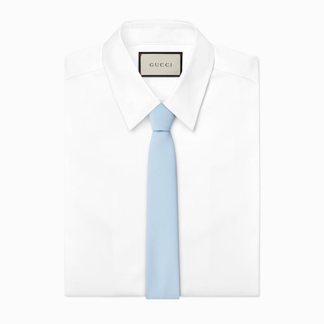 Crepe-effect silk blend tie