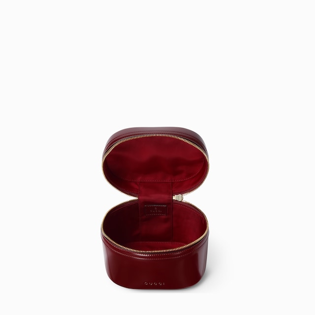 Mini vanity bag con manico bambù
