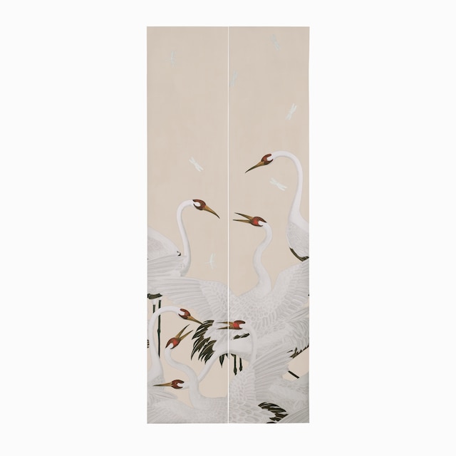 Heron print wallpaper