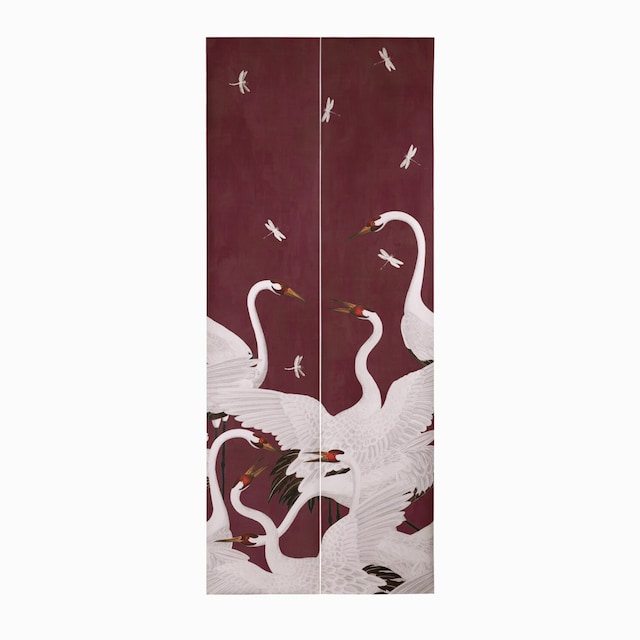 Heron print wallpaper