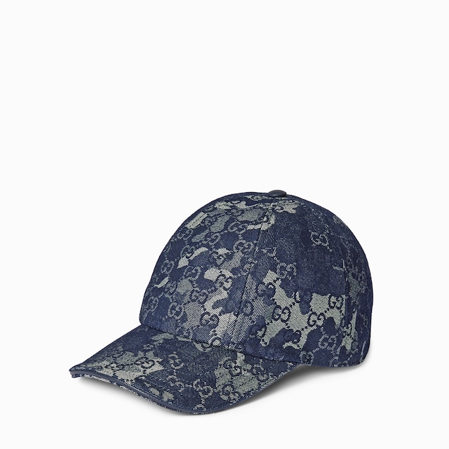 GG denim baseball hat with Web