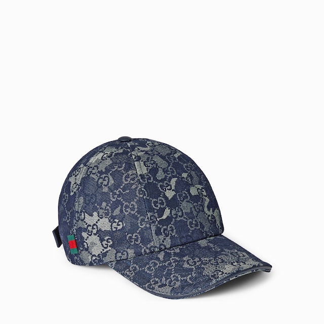 GG denim baseball hat with Web