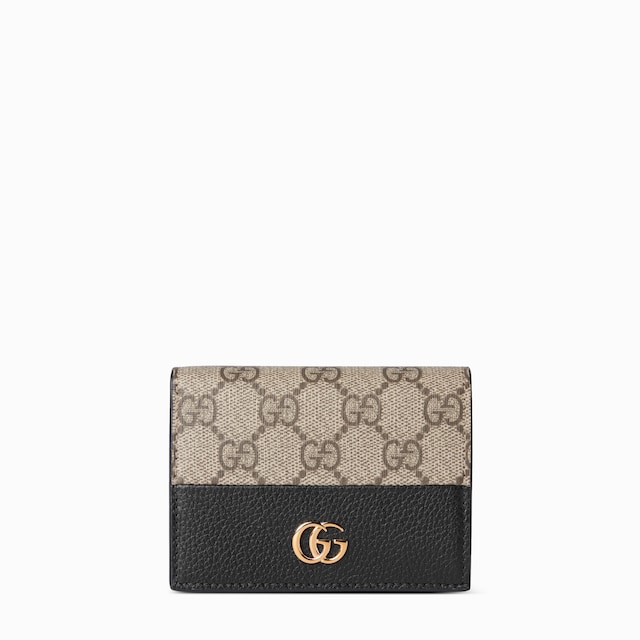 GG Marmont bi-color card case wallet