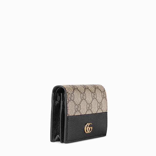 GG Marmont bi-color card case wallet