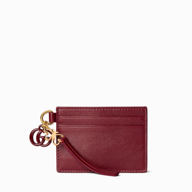 Card case with Double G and butterfly charm