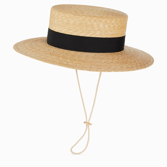 Straw boater hat