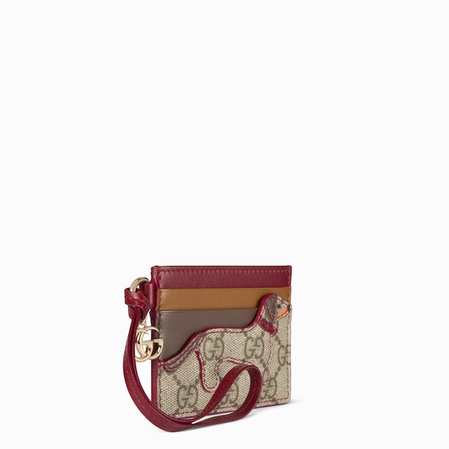 Card case with Double G and dog
