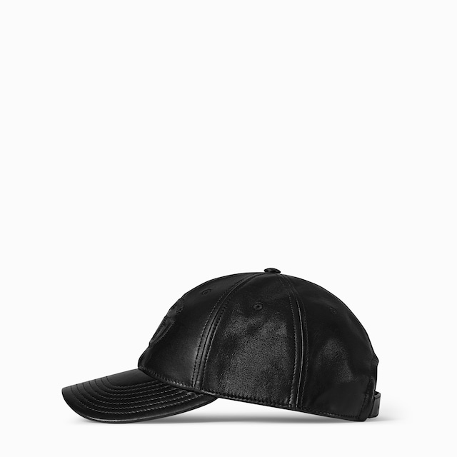 Leather baseball hat with Double G