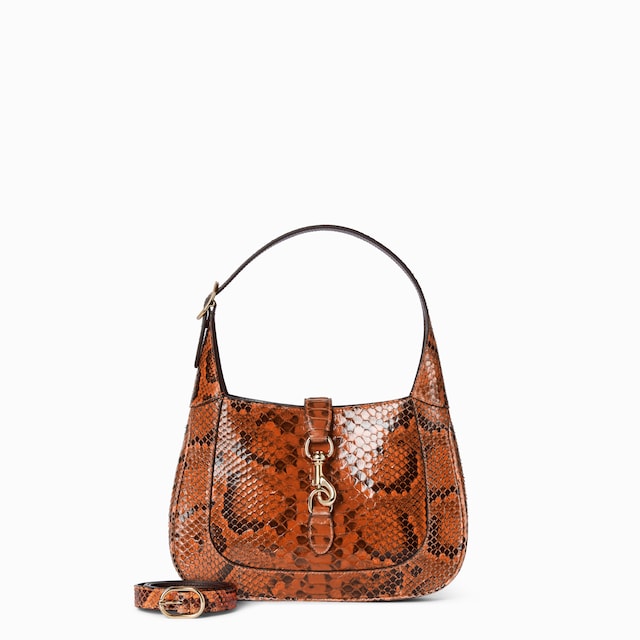 Маленькая сумка на плечо Gucci Jackie из кожи питона