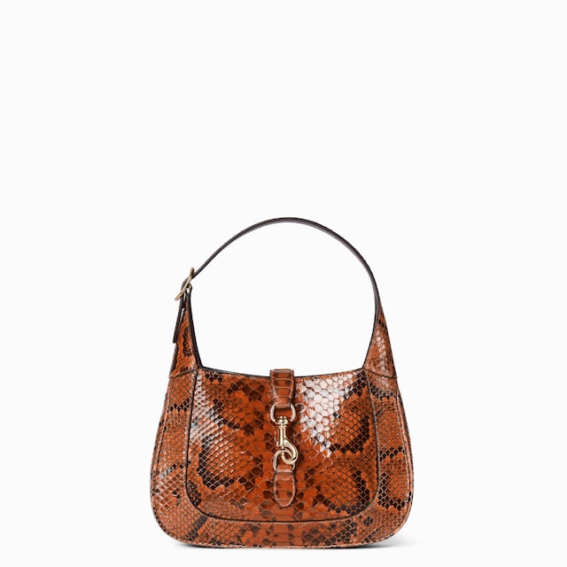 Маленькая сумка на плечо Gucci Jackie из кожи питона
