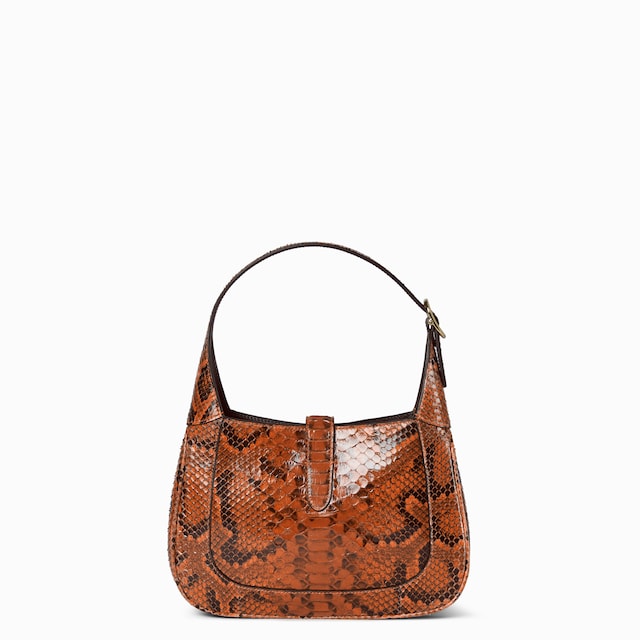 Маленькая сумка на плечо Gucci Jackie из кожи питона