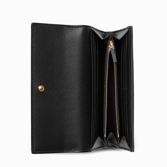 Cartera continental de piel bicolor GG Marmont