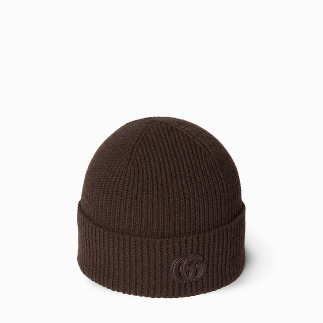 Cashmere hat with patch