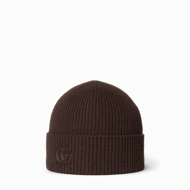 Cashmere hat with patch