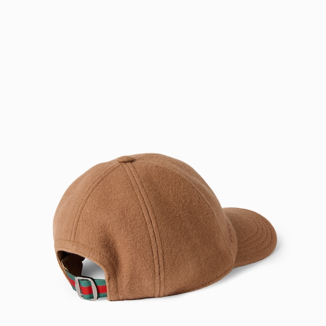 Wool baseball hat with embroidery