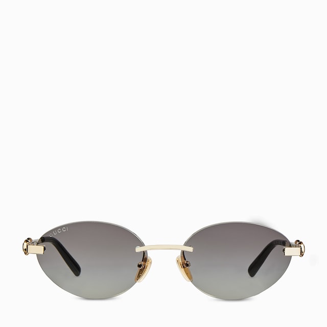 Frameless oval sunglasses