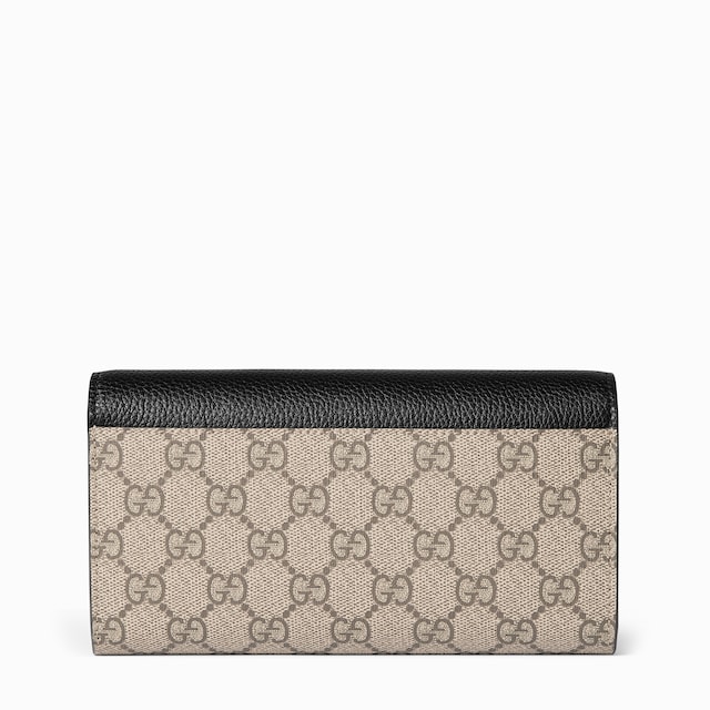 Cartera continental de piel bicolor GG Marmont