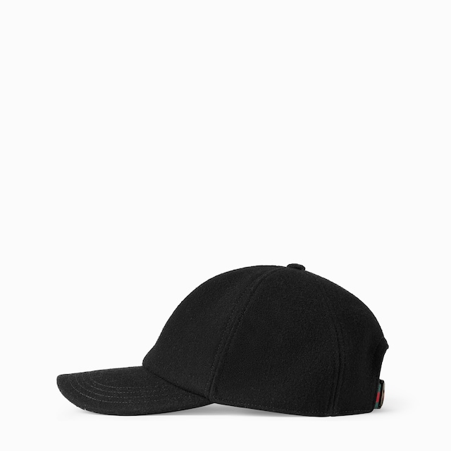 Wool baseball hat with embroidery