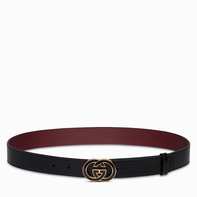 Chain belt with Interlocking G charm in gold-toned metal