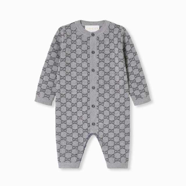 GUCCI ワンピース　12/18M Baby embroidered one-piece in light grey | GUCCI® US