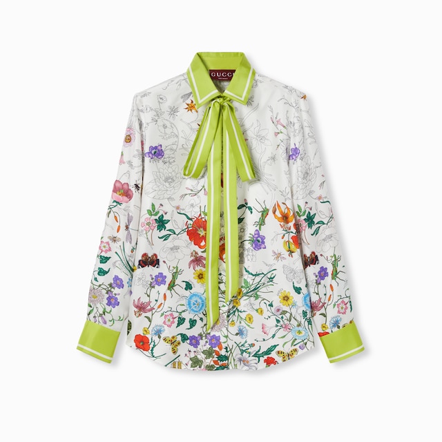 Camisa de seda con estampado