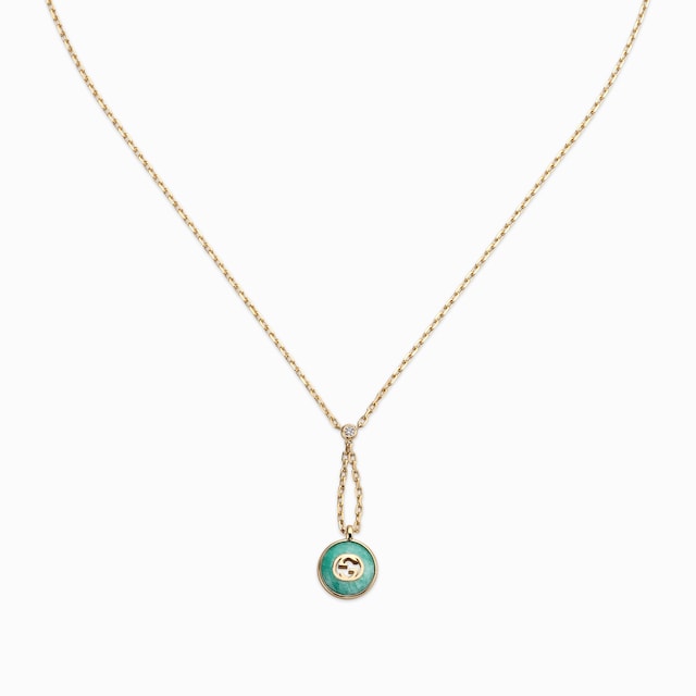 Collana Gucci Interlocking in oro 18 carati con pendente
