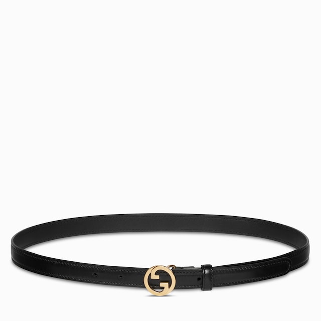 Gucci Blondie thin belt in black leather | GUCCI® US