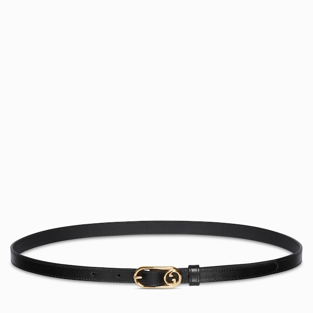 バンブー ディテール バックル ベルトブラック レザー | GUCCI公式
