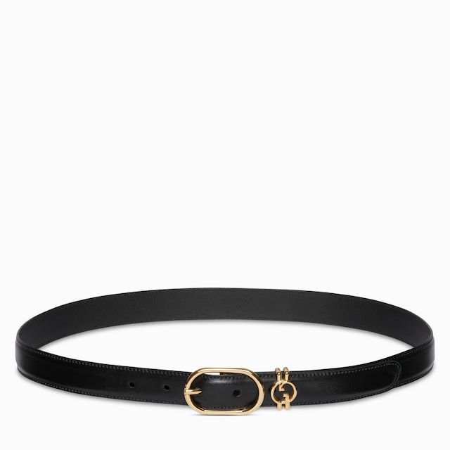 GUCCI　ブラック細ベルト☆ GG Marmont reversible thin belt in beige, ebony & black