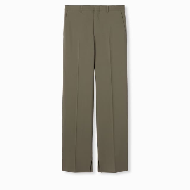 Wool gabardine pant with embroidery