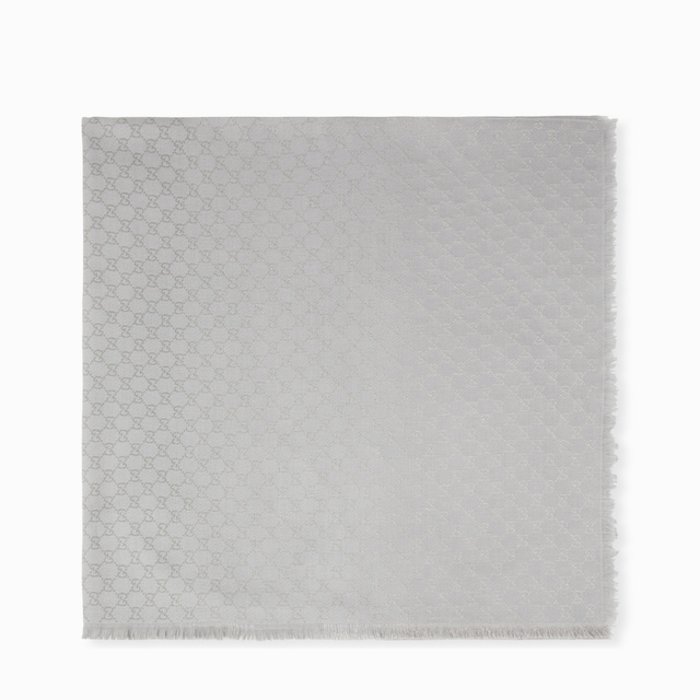 Printed GG cotton wool lamé shawl