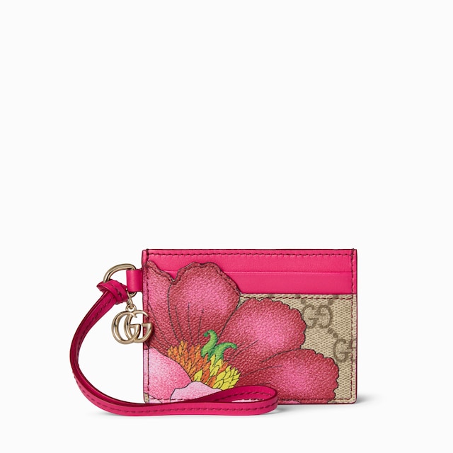 Floral card case with Double G