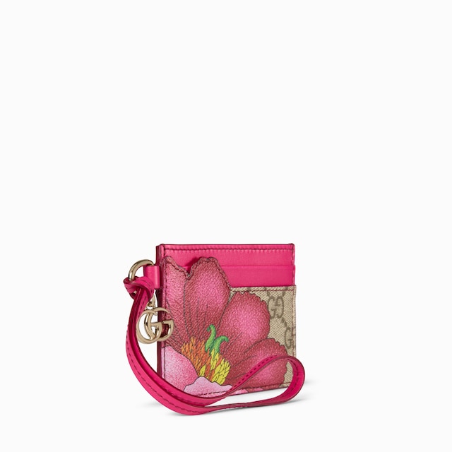 Floral card case with Double G