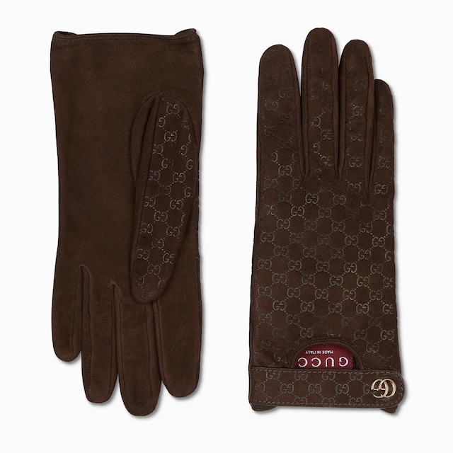 GG leather gloves with Double G