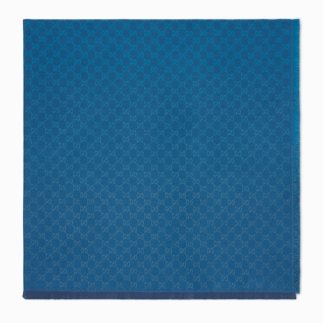 Printed GG cotton wool lamé shawl