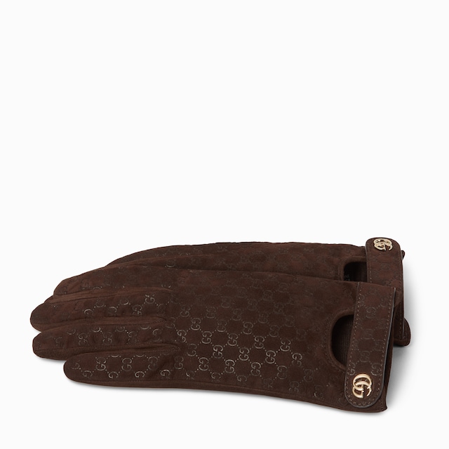 GG leather gloves with Double G