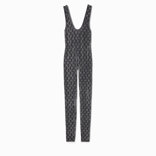 GG crystal embroidered jumpsuit