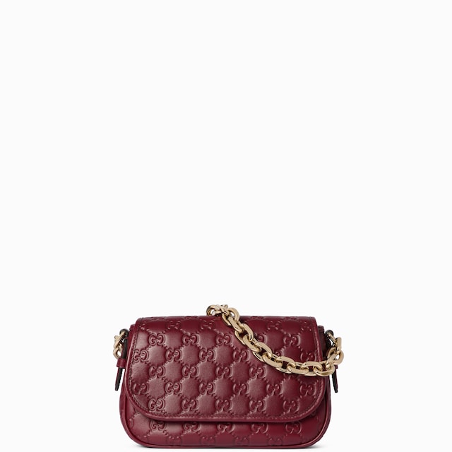 GUCCI ビーズ パーティーバッグ ハンドバッグ チェーン ワインレッド レトロ ビーズ刺繍 パーティーバッグ 花柄