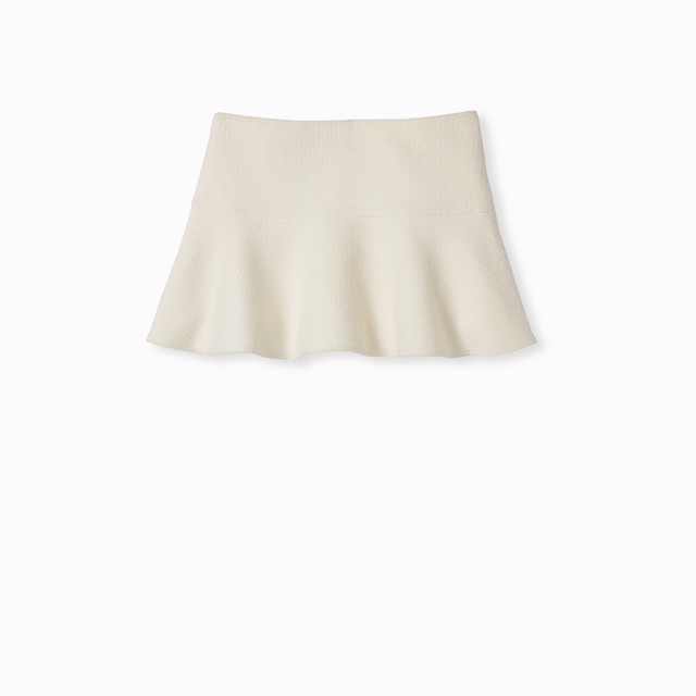 Wool bouclé mini skirt