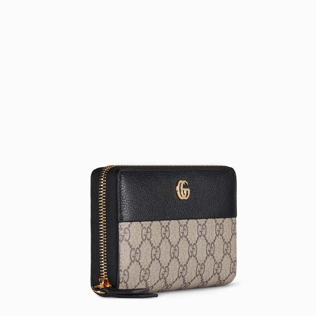 GG Marmont bi-color zip around wallet