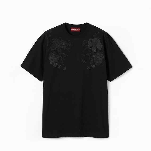 T-shirt in jersey di cotone con ricamo